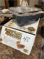 NEW COPPER COOK DEEP SQUARE PAN COOKER