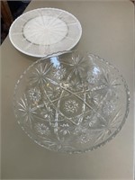 Glass Bowl / Cake Platter