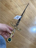 VINTAGE SPANISH JEWELED MEDIEVEL SWORD W/ SHEATH