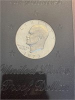 1973 Eisenhower proof dollar 40% silver