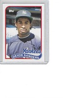 1989 Topps Traded Deion Sanders baseball card