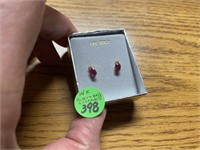 14K GOLD RUBY & DIAMOND EARRINGS