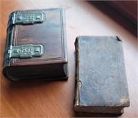 Old wood and bronze? Book Box & small 1843 Bible