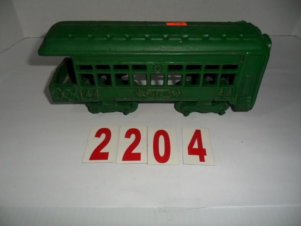 Cast Iron Green Train Car