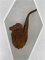 Vtg Hand Carved Briar Wood Camel or Alpaca Pipe