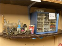 PARTS CABINET W/ MISC. HARDWARE