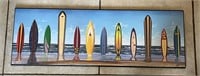 Surf Board Wall Art 36” X 12”