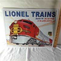 Lionel Train metal sign