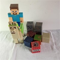 Minecraft Steve, Llama and Blocks