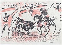 Pablo Picasso Ink Drawing On Paper