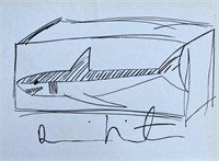 DAMIEN HIRST "Shark" Ink on paper