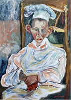 CHAIM SOUTINE OIL PAINTING ON PAPER