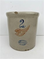 Antique Stylized 2 Gal Red Wing Crock