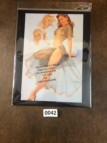 Pinup Girl Vintage mounted 8.5x11" for resale