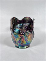 Fenton Amethyst Glass Koi Fish Vase