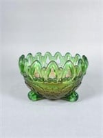 Northwood Wild Rose and Shell Carnival Glass Bowl