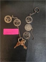 Vintage Silver Metals/ Keychains