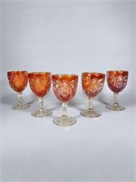 (5) Imperial Octagon Water Wine Goblets