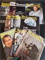 Vintage Newsweek Magazines, Moon & JFK