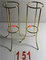 Set of 2 Brass Candle Holders