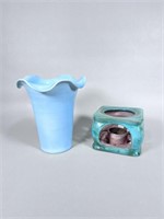 Stangl Pottery Vase and Potpourri Candle Holder