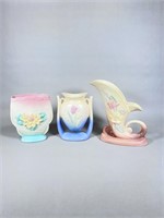 (3) Hull Pottery Vases