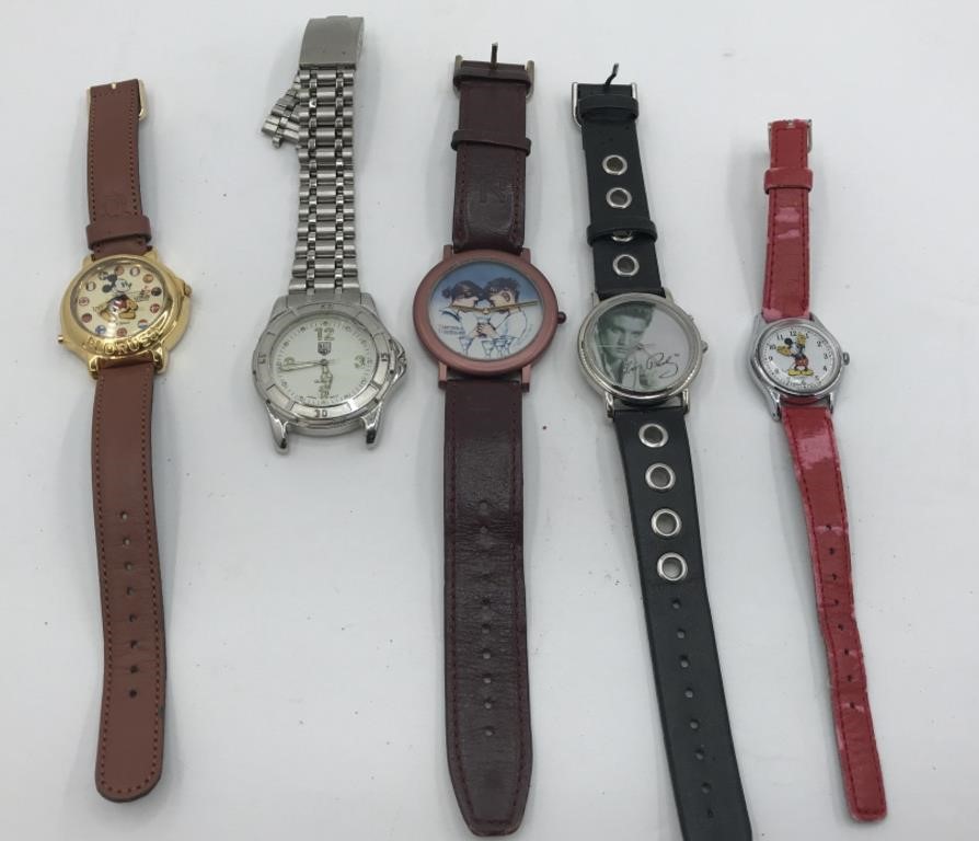 LOT OF WATCHES-MICKEY, ELVIS