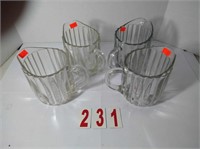Vintage Indiana Glass Pitchers - Set of 4