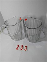 Vintage Indiana Glass Pitchers - Set of 2