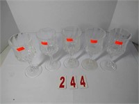 Vintage Indiana Glass Wine Glasses - Set of 5