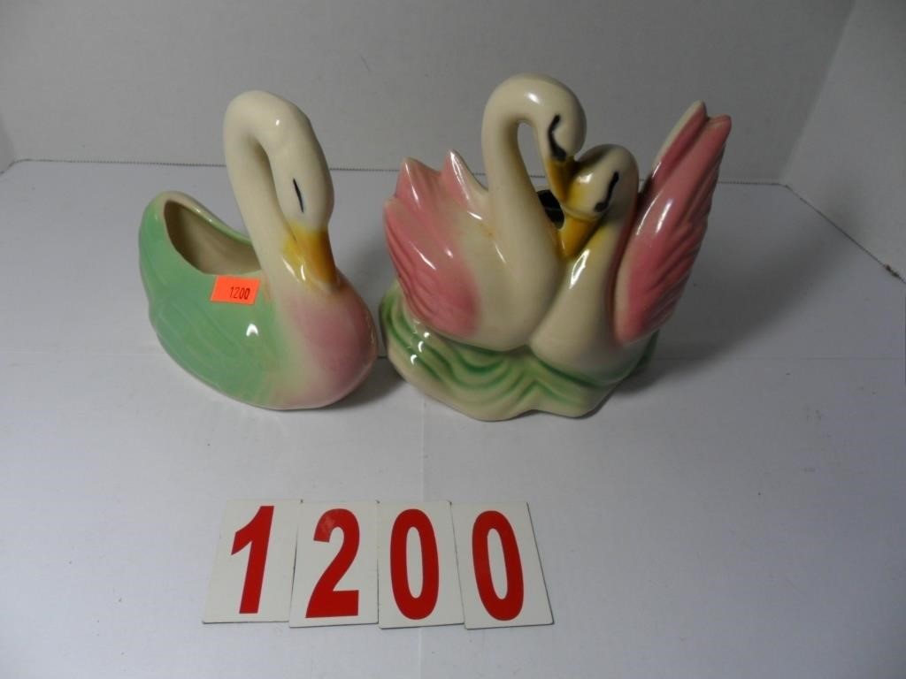 Swan Candle Holder & Flower Pot - Set of 2
