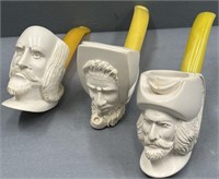 3 Meerschaum Estate Pipes