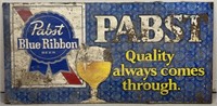 Pabst Blue Ribbon Steel Sign Large 95" x 47” Adver