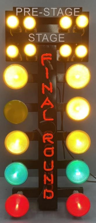 Car Racing Neon Sign Stage