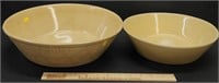 2 Jeffords Phila Yellow Ware Nappy Bowls Pottery