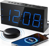 NEW $30 Loud Alarm Clock w/Bed Shaker