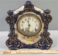 Antique Ansonia China Case Clock