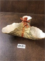 Pottery hand folded candy dish as pictured