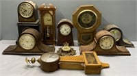 Antique & Vintage Clocks Lot Collection as is