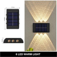 NEW 6LED Solar Wall Lamp Outdoor Waterproof