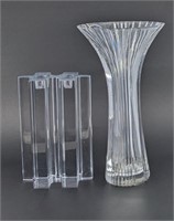 Crystal Vase and Candlestick Holder