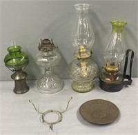 Kerosene Oil Lamp Lot Collection