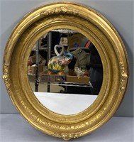 Gold Gilt Gesso Oval Mirror