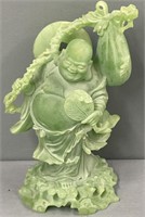 Laughing Buddha Green Figure
