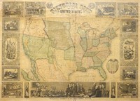 Pictorial Map of the United States, 1849