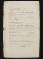 [Ohio]  Edward Tiffin Signed Document