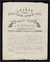 19th. Firearms brochure, Sharps' Pistol