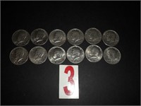 Lot of 12 - 1971  D Kennedy Half Dollars