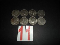 Lot of 8 - 1776-1976 D Kennedy Half Dollars