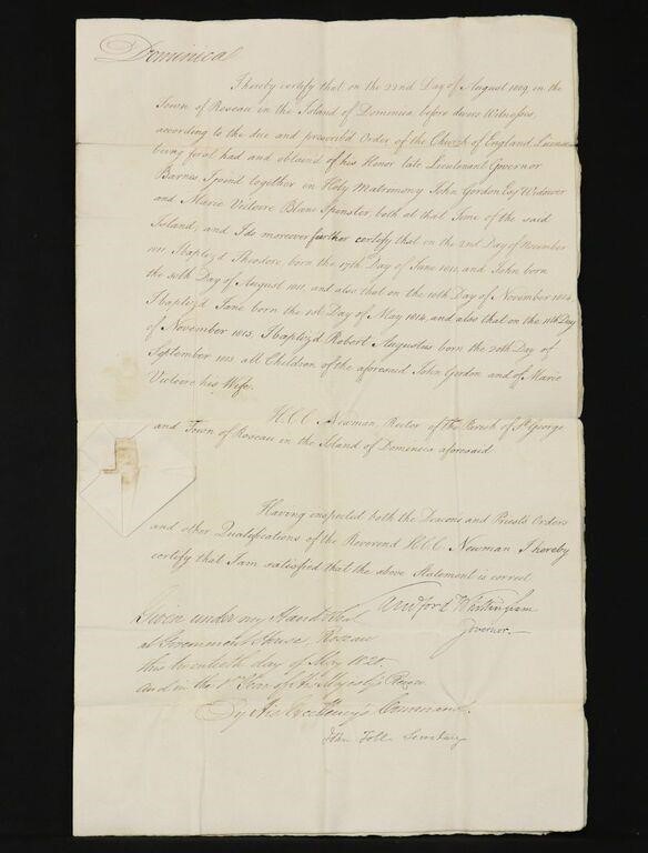 Samuel Ford Whittingham Signed Document